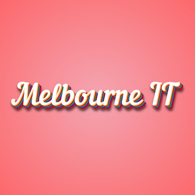 Melbourne IT Text Effect Photo Image Cool