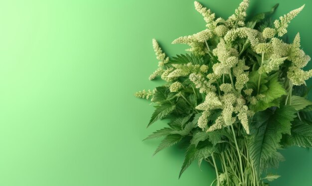 Melissa-kruiden Elegante witte bloemen bloeien te midden van een levendige groene omgeving Gemaakt met generatieve AI-tools