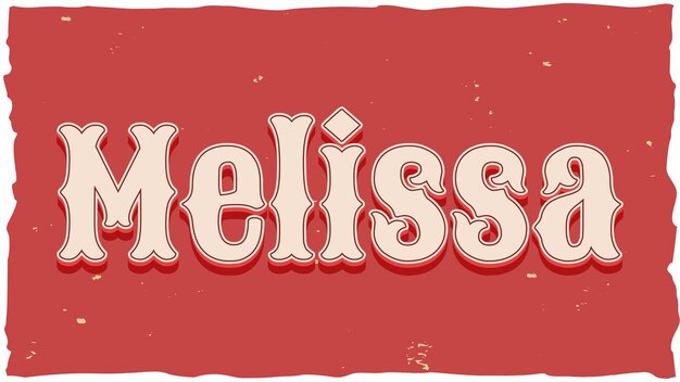 Foto melissa vintage tekst