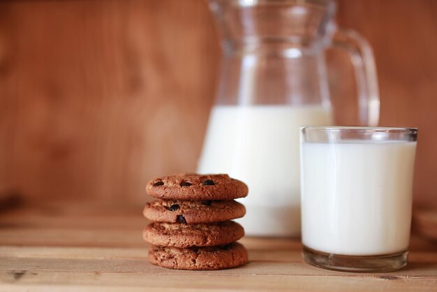 Melk en koekjes granen