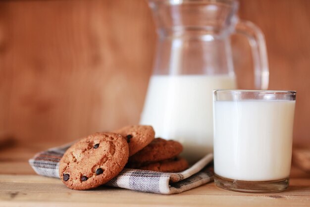 Melk en koekjes granen