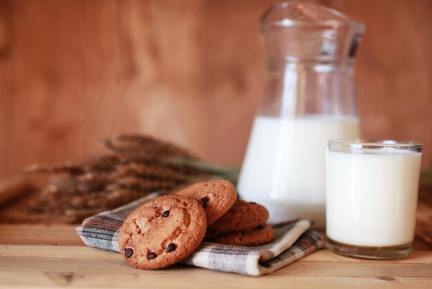 Melk en koekjes granen