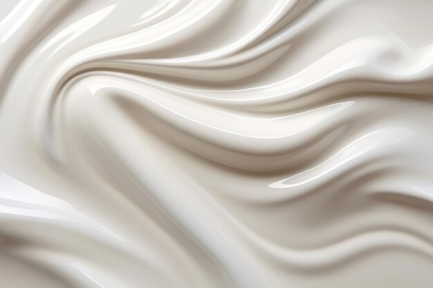 Melk of whip cream als gladde glanzende witte abstracte achtergrond