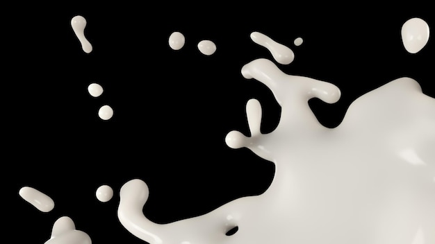 Melk of yoghurt splash 3d illustratie