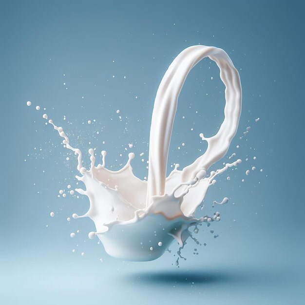 Foto melk splash pour isolaat