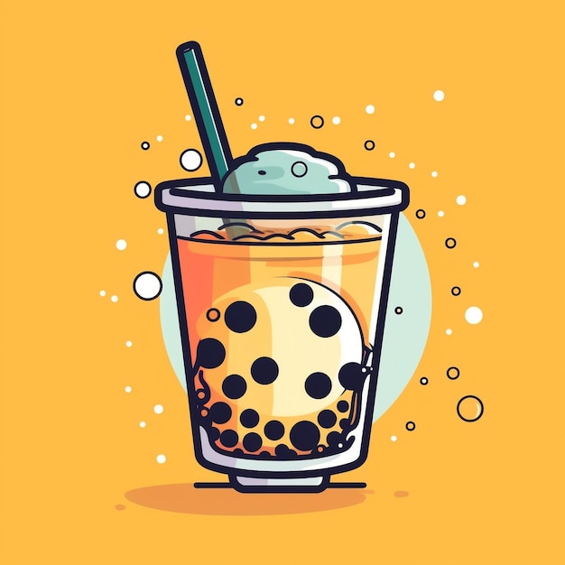 Foto melk thee boba