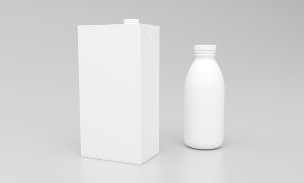 Melkpak verpakking pakketontwerp 3d rendered