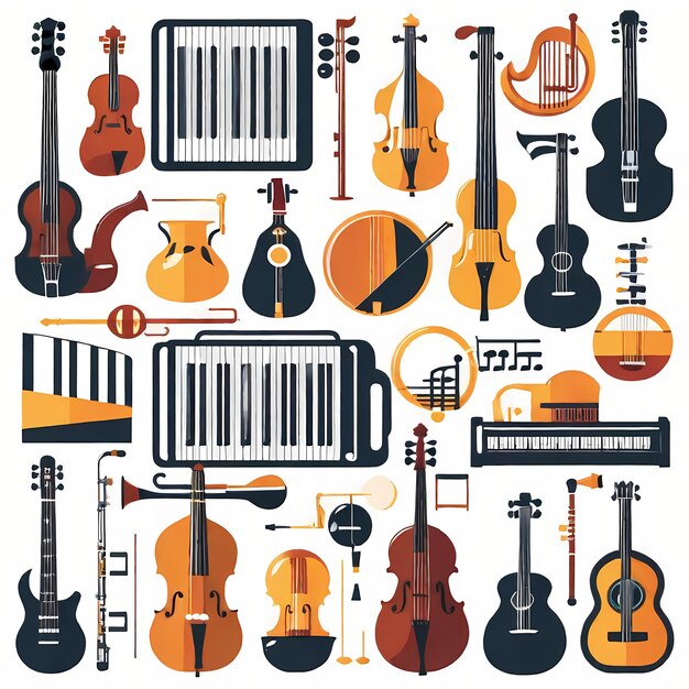 Melodious Instruments Creating Music