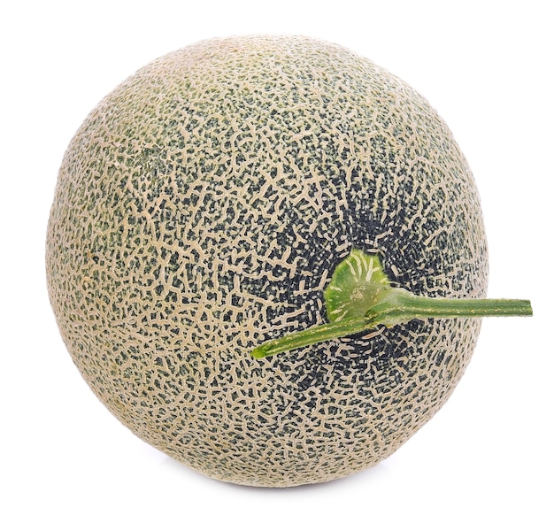 Meloen op witte achtergrond wordt geïsoleerd die