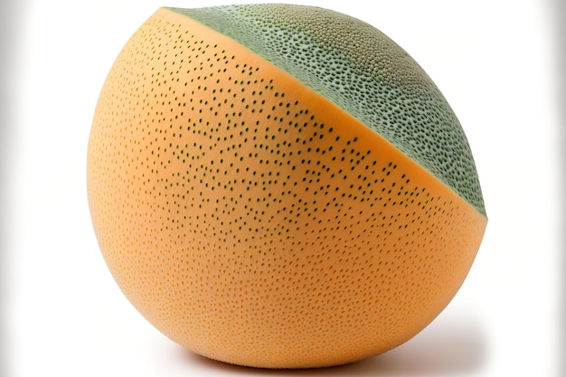 Melon of the cantaloupe isolated on a white backdrop