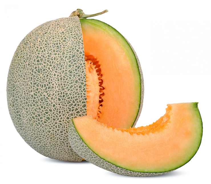Photo melon fruit isolated on white