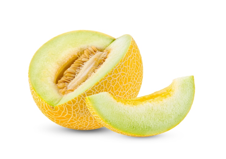 Foto melon geïsoleerd op wit