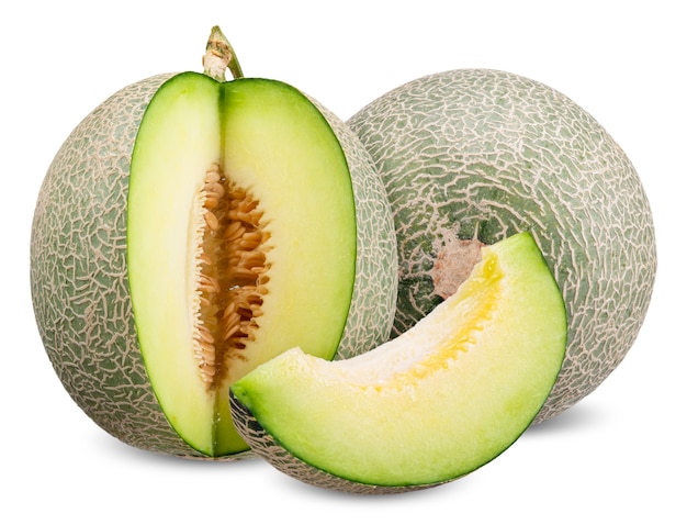 Melon isolated on white clipping path