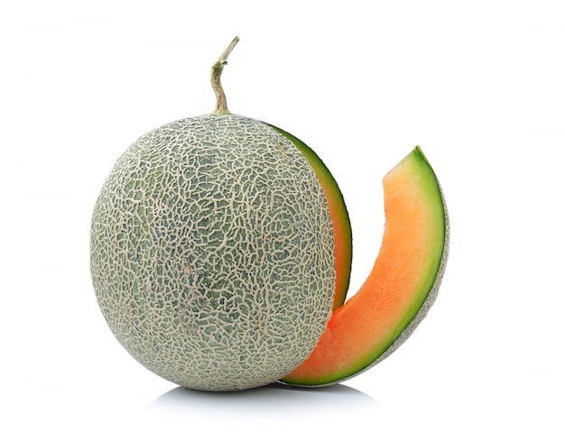 Melone isolato su spazio bianco