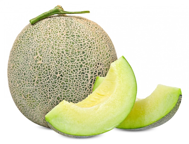 Melon isolated on white with clipping path