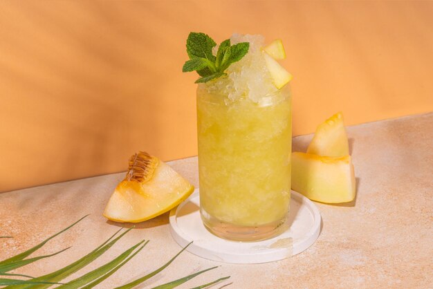 Melon slushie cocktail