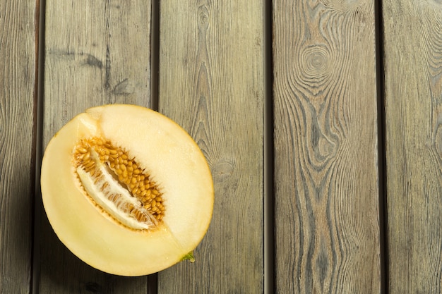 Melon on table