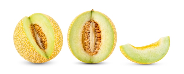 Melon on white background