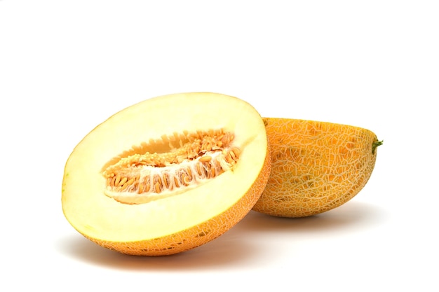 Melon on white background