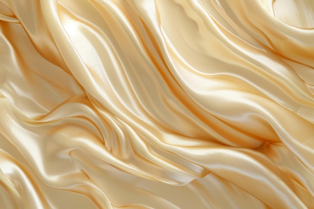 Melted Caramel Texture Ice Cream Waves Smooth Icecream Custard Background Silky Flowing Yogurt