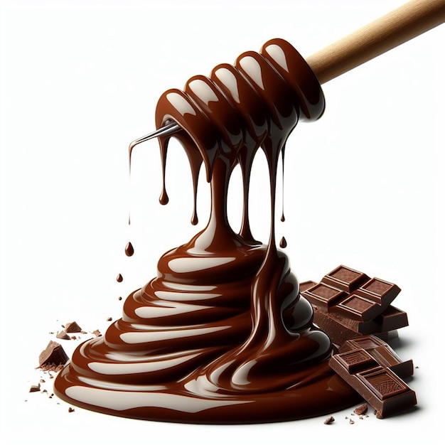 melted chocolate dropping