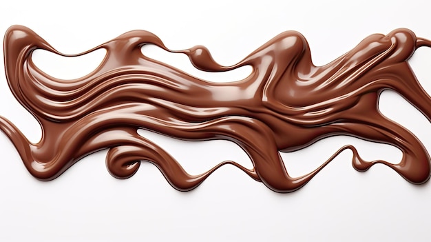 Растворенный шоколад, изолированный на белом фоне.