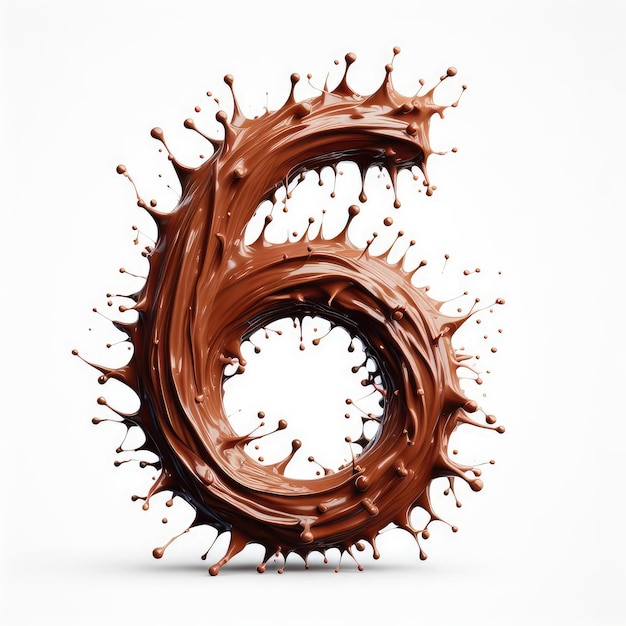 Melted Chocolate Six Sweet Typography