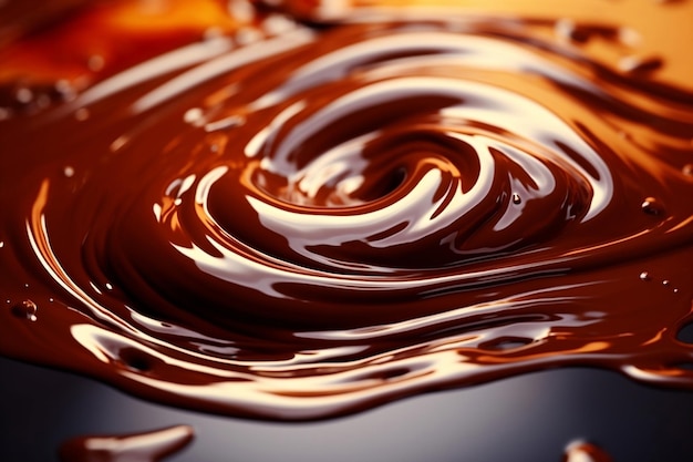 Расплавленный шоколад поверхность жидкий шоколад крупным планом фон