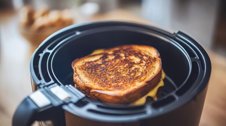 Melted Grilled Cheese Sandwich in Air Fryer