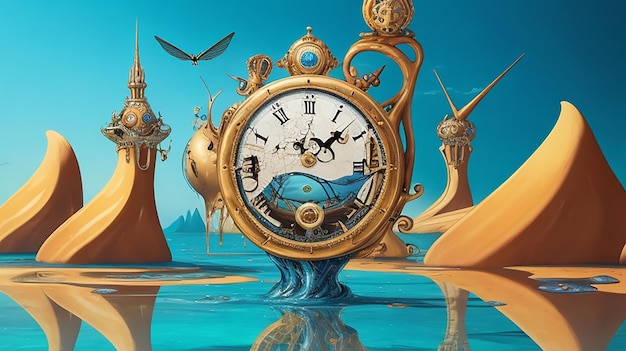 Melting Clocks and Surreal Elements