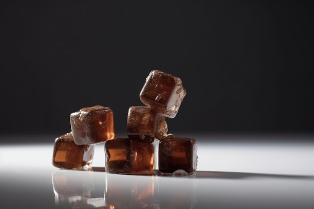 melting cola cubes background