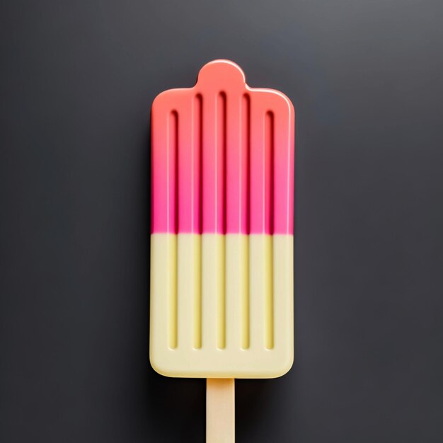 Photo melting colorful popsicle