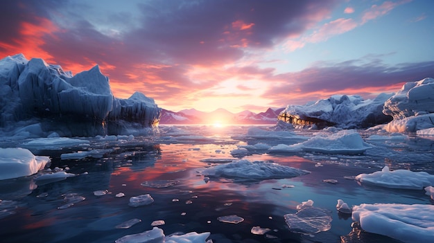 Melting ice bar in Iceland