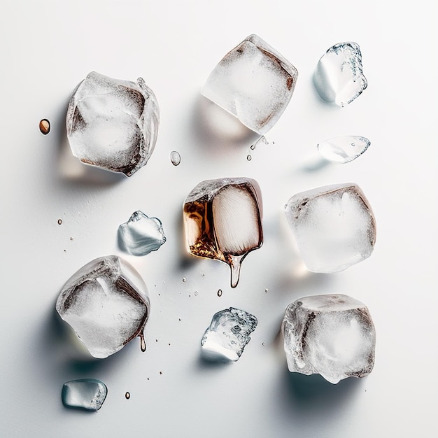 melting ice cubes