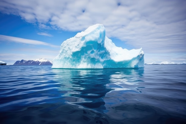 Melting iceberg in the middle of the sea