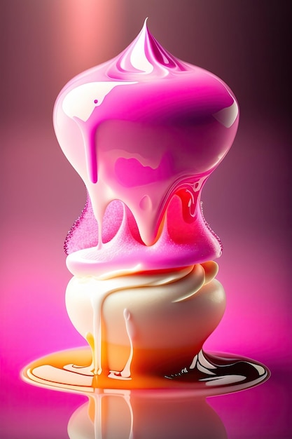 Melting pink cream