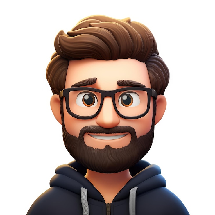 Foto memoji gelukkige man op witte achtergrond emoji