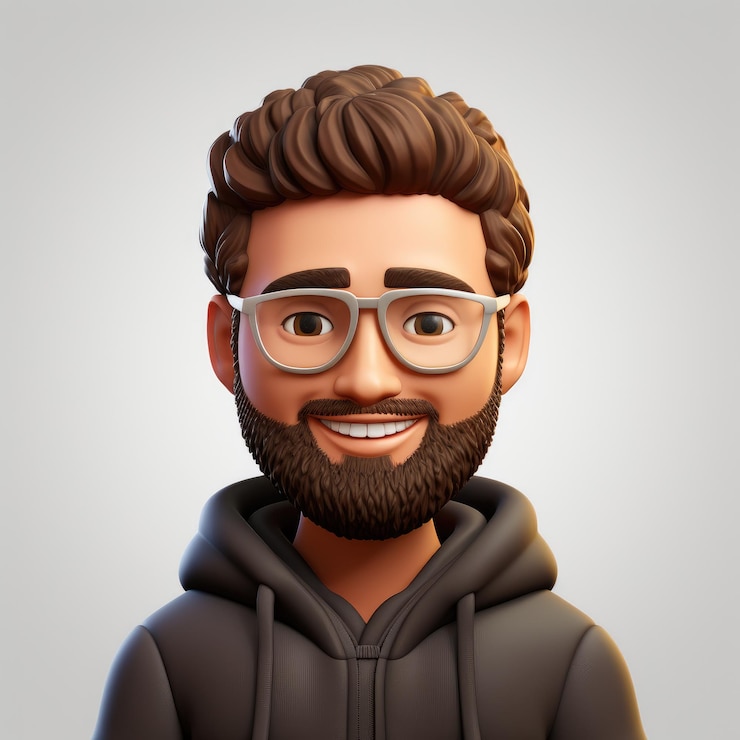 Foto memoji gelukkige man op witte achtergrond emoji