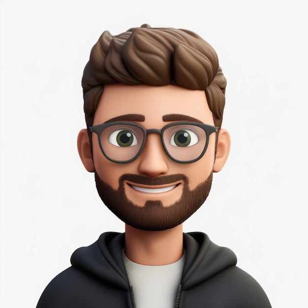 Photo memoji happy man on white background emoji