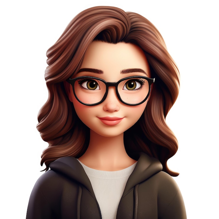 Foto memoji mooi meisje vrouw op witte achtergrond emoji