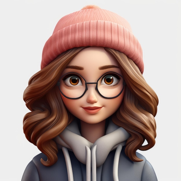 Memoji mooi meisje vrouw op witte achtergrond emoji