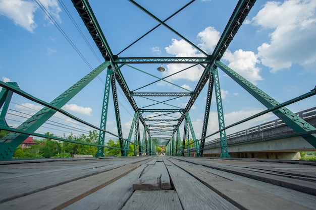 Memorial Bridge in Pai district at Mae Hong Son province, Thailand.