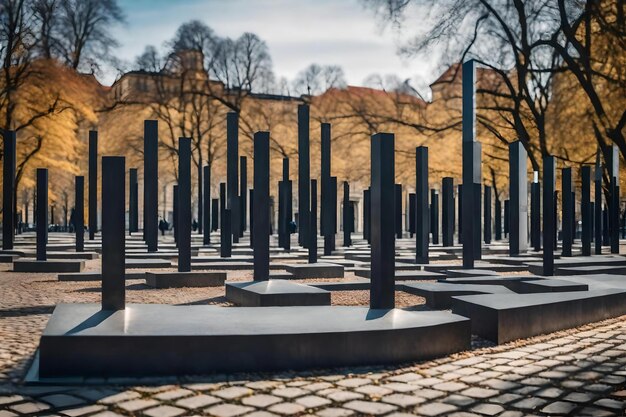 The memorial in the city center.