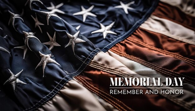 Photo memorial day american flag background