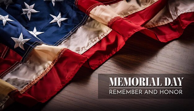 Photo memorial day american flag background