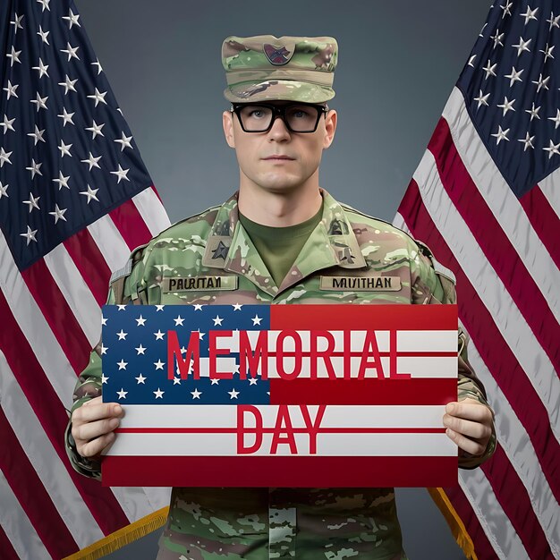 Memorial Day background Honoring all who served banner vector illustration generated by AI