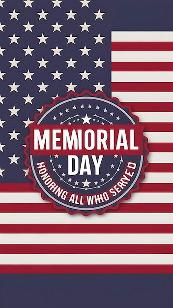 Photo memorial day background honoring all who served banner vector illustration generated by ai