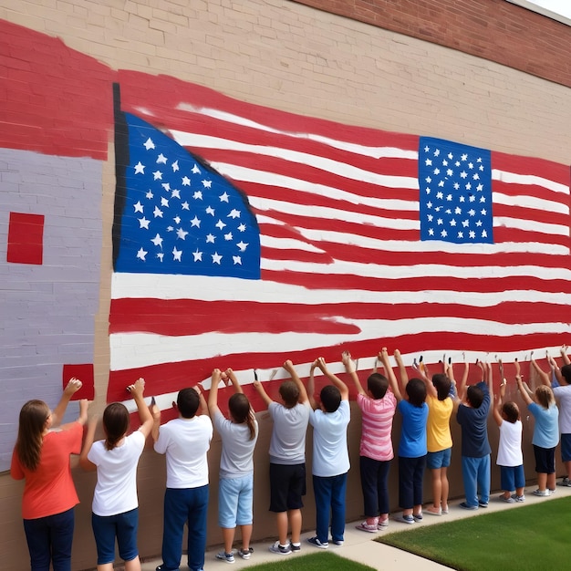 Photo memorial day beautiful background