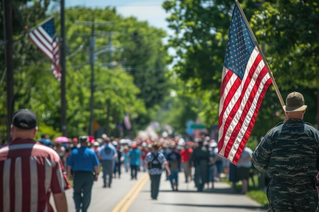 memorial day parade ai generated