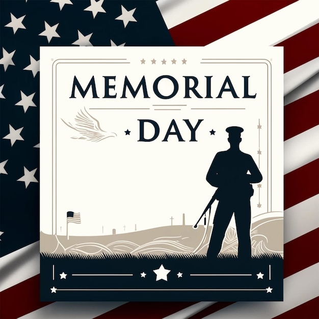 Foto template di post sui social media del memorial day